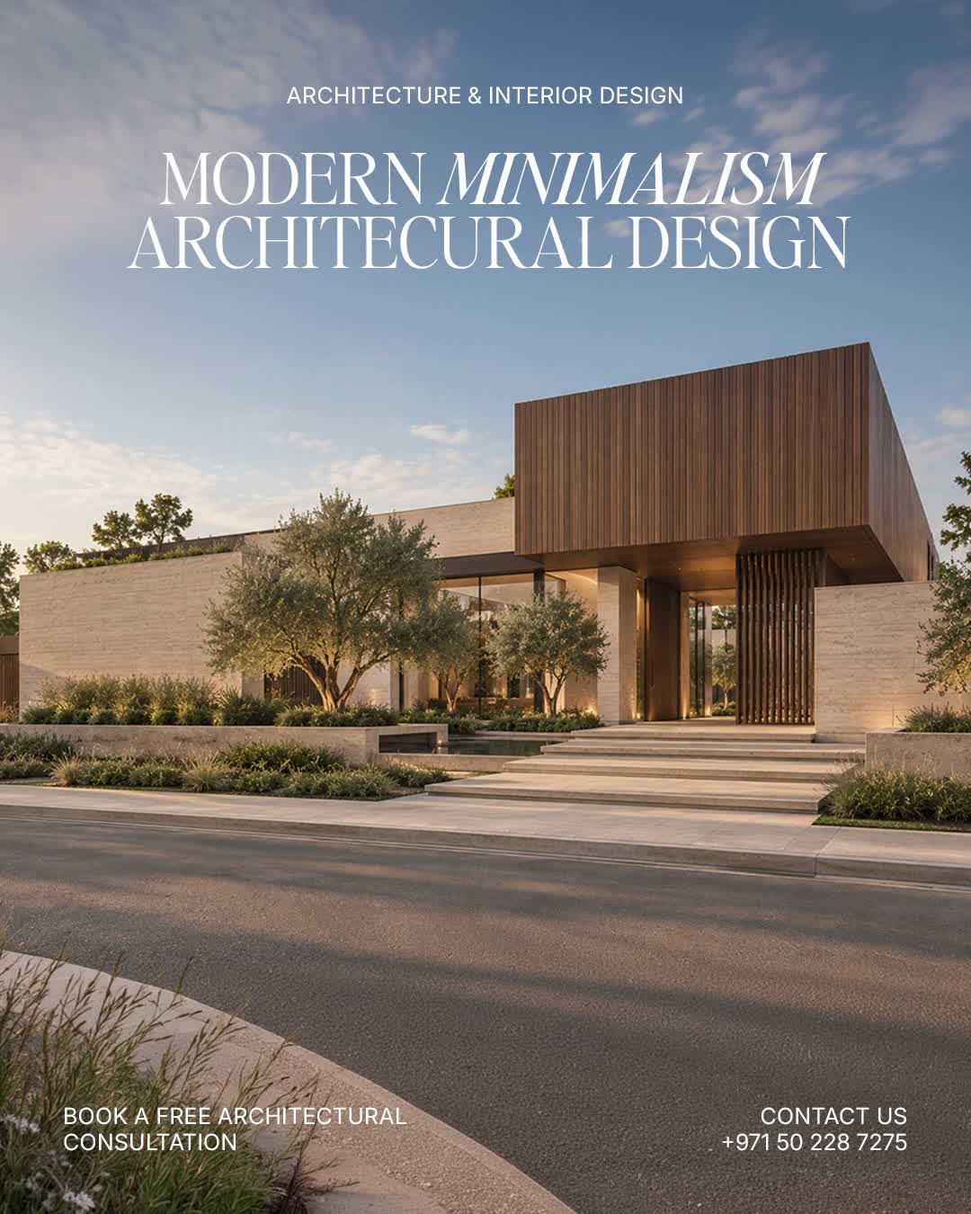 Design & built by @imperium.uae 

Stone, timber and glass each have a clear role in the architecture...
