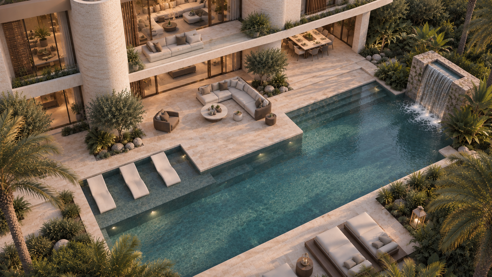 Pool Garden From Above