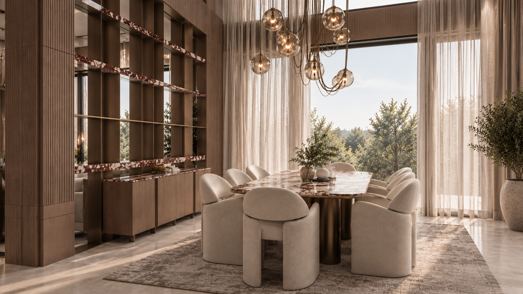 Wall paneling: Fluted walnut